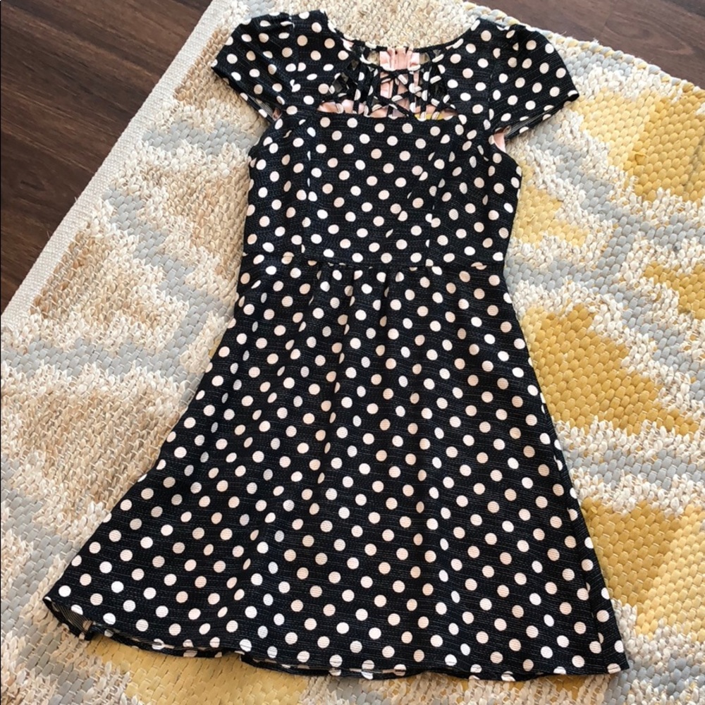 Anthropologie polka dot dress. Like new!